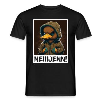 Ente Vogel Gans Morgenmuffel Sarkasmus Kollege - Männer T-Shirt - Schwarz - Vorne - AI Model Male 178 light (178cm)