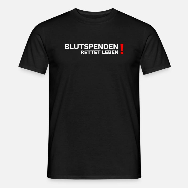 Blutspenden rettet leben Blutspender Blutspenderin - Männer T-Shirt - Schwarz