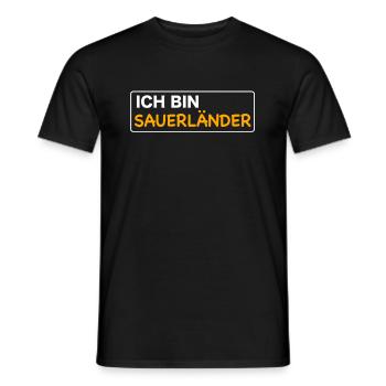 Ich bin Sauerländer - Männer T-Shirt - Schwarz - Vorne - AI Model Male 178 light (178cm)