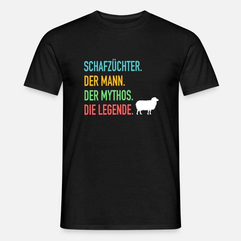 Schaf Schafe Hirte Schäfer Schafbesitzer Geschenk - Männer T-Shirt - Schwarz