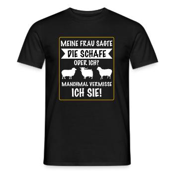 Schaf Schafe Hirte Schäfer Schafbesitzer Geschenk - Männer T-Shirt - Schwarz - Vorne - AI Model Male 178 light (178cm)