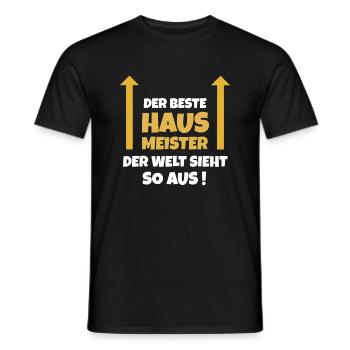 Hausmeister - Männer T-Shirt - Schwarz - Vorne - AI Model Male 178 light (178cm)