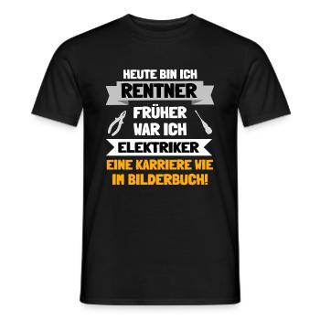 Elektriker in Rente und Ruhestand - Männer T-Shirt - Schwarz - Vorne - AI Model Male 178 light (178cm)