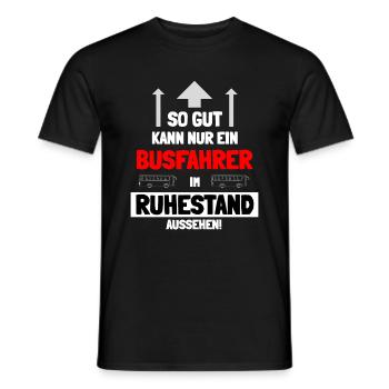 Busfahrer Fernbus Rentner Ruhestand - Männer T-Shirt - Schwarz - Vorne - AI Model Male 178 light (178cm)