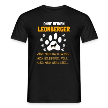 Ohne meinen Leonberger - Männer T-Shirt - Schwarz - Vorne - AI Model Male 178 light (178cm)