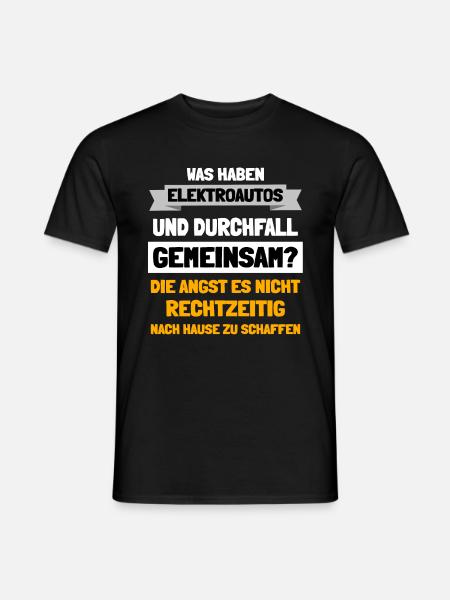 Was haben Elektroautos und Durchfall gemeinsam - Männer T-Shirt - Schwarz