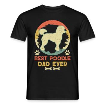 Best Poodle Dad Ever King Poodle Dad - Men's T-Shirt - black - Front - AI Model Male 178 light (178cm)