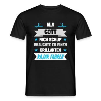 Ich bin ein brillianter Kajak Fahrer - Männer T-Shirt - Schwarz - Vorne - AI Model Male 178 light (178cm)