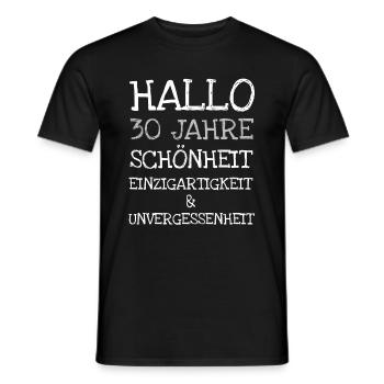 30 Jahre Schönheit und Einzigartigkeit - Männer T-Shirt - Schwarz - Vorne - AI Model Male 178 light (178cm)