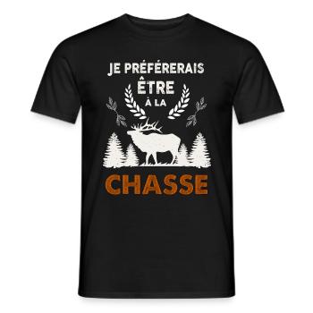 Moi C'est La Chasse Que Je Préfère Citation Chasse - T-shirt homme - noir - Devant - AI Model Male 178 light (178cm)