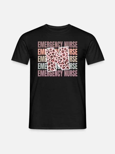 Life of the Leopard Emergency Nurse - Men's T-Shirt - black