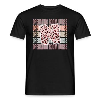 Leopard Surgical Nurse Life - Men's T-Shirt - black - Front - AI Model Male 178 light (178cm)