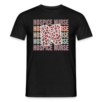 Leben als Krankenschwester im Leopard Hospiz - Männer T-Shirt - Schwarz - Vorne - AI Model Male 178 light (178cm)