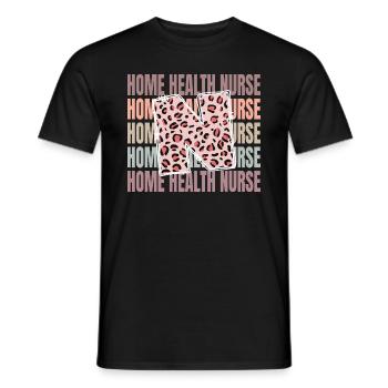 Leopard Home Health Nurse Life - Männer T-Shirt - Schwarz - Vorne - AI Model Male 178 light (178cm)