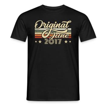 Juni 2017 | Geburtstag 2017 Jahrgang Juni 2017 - Männer T-Shirt - Schwarz - Vorne - AI Model Male 178 light (178cm)