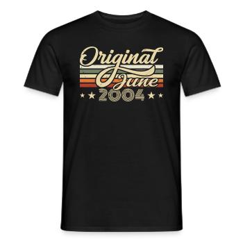 Juni 2004 | Geburtstag 2004 Jahrgang Juni 2004 - Männer T-Shirt - Schwarz - Vorne - AI Model Male 178 light (178cm)