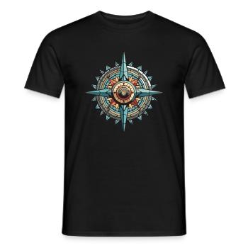 Boussole de voyage - T-shirt homme - noir - Devant - AI Model Male 178 light (178cm)