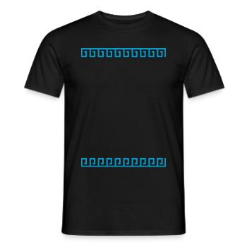 ornement grec - T-shirt homme - noir - Devant - AI Model Male 178 light (178cm)