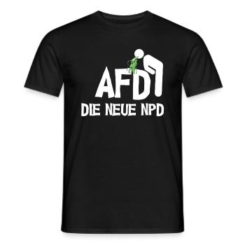 Anti AFD = cadeau NPD fck - T-shirt homme - noir - Devant - AI Model Male 178 light (178cm)