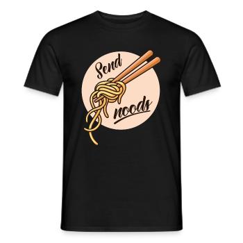 Noods send Ramen Japanese noodles gift - Men's T-Shirt - black - Front - AI Model Male 178 light (178cm)
