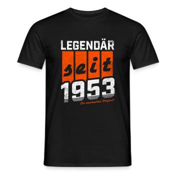 LEGENDÄR SEIT 1953 WASCHECHTES ORIGINAL GEBURTSTAG - Männer T-Shirt - Schwarz - Vorne - AI Model Male 178 light (178cm)