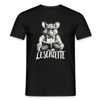 LESERATTE BUCH LESEN BÜCHERWURM BUCHLIEBHABER - Männer T-Shirt - Schwarz - Vorne - AI Model Male 178 light (178cm)
