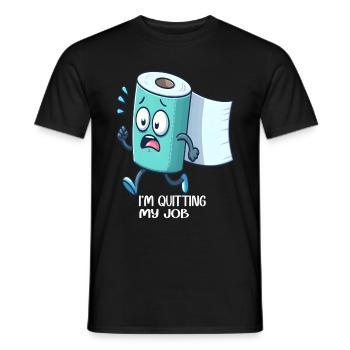 Papier toilette amusant - T-shirt homme - noir - Devant - AI Model Male 178 light (178cm)