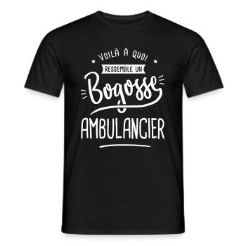 bogosse ambulancier cadeau humour ambulancier - T-shirt homme - noir - Devant - AI Model Male 178 light (178cm)