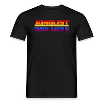 Junglist One Love Drum and Bass DNB Pride Remix - Männer T-Shirt - Schwarz - Vorne - AI Model Male 178 light (178cm)