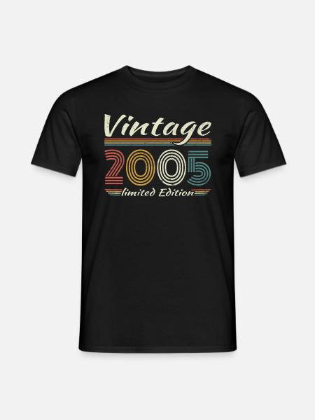 Vintage 2005 Vintage Retro Cadeau d’anniversaire - T-shirt homme - noir