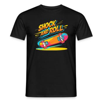 Stylisches Skateboard-Design mit Retro-Vibes - Männer T-Shirt - Schwarz - Vorne - AI Model Male 178 light (178cm)