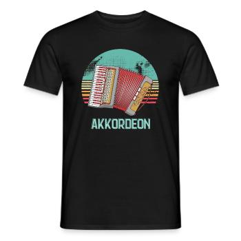 ACCORDION 5 - Men's T-Shirt - black - Front - AI Model Male 178 light (178cm)