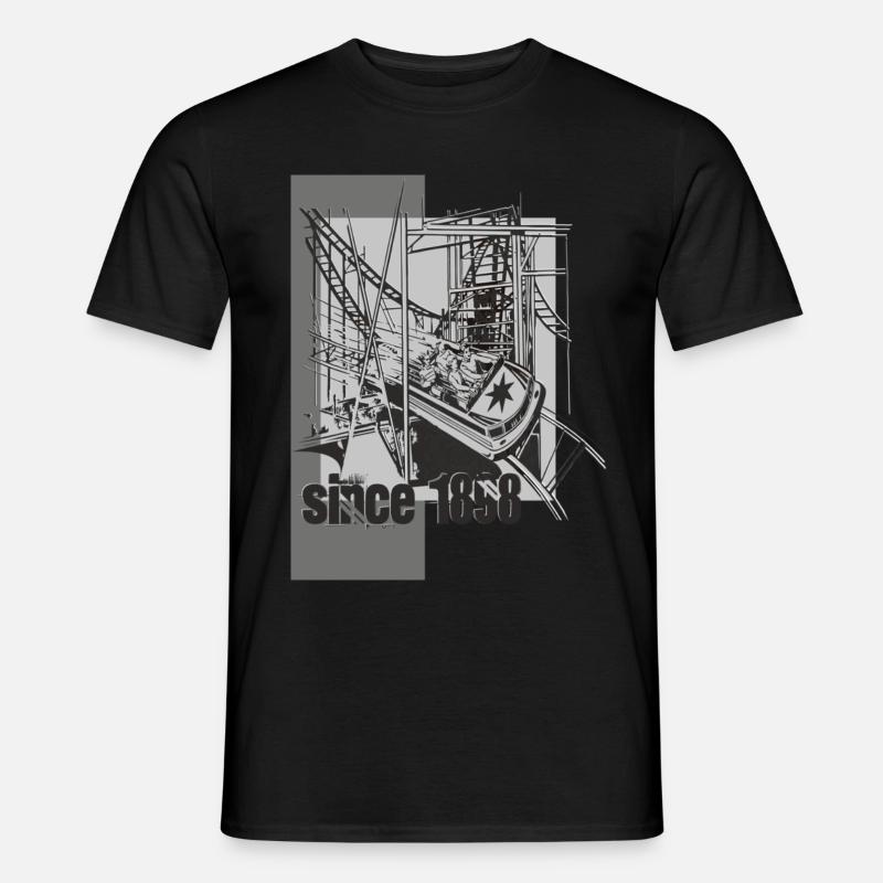 achterbahn - Männer T-Shirt - Schwarz