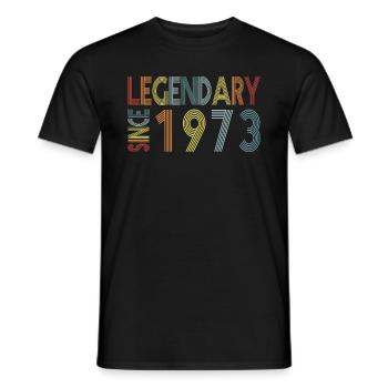 Legendary since 1973 - Men's T-Shirt - black - Front - AI Model Male 178 light (178cm)