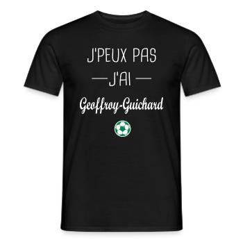 les verts Jpeux pas jai Geoffroy Guichard football - T-shirt homme - noir - Devant - AI Model Male 178 light (178cm)