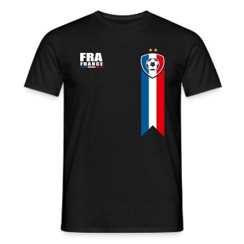 France championnat d europe football équipe france - T-shirt homme - noir - Devant - AI Model Male 178 light (178cm)