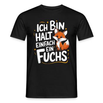 Fuchs Füchse Wildtier Waldtier Rotfuchs - Männer T-Shirt - Schwarz - Vorne - AI Model Male 178 light (178cm)