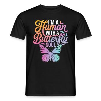 Schmetterling Monarchfalter Bunt Schmetterlinge - Männer T-Shirt - Schwarz - Vorne - AI Model Male 178 light (178cm)