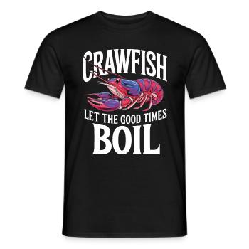 Homards, crabes, crevettes, fruits de mer - T-shirt homme - noir - Devant - AI Model Male 178 light (178cm)