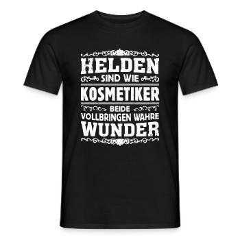 Kosmetiker - Helden - Männer T-Shirt - Schwarz - Vorne - AI Model Male 178 light (178cm)