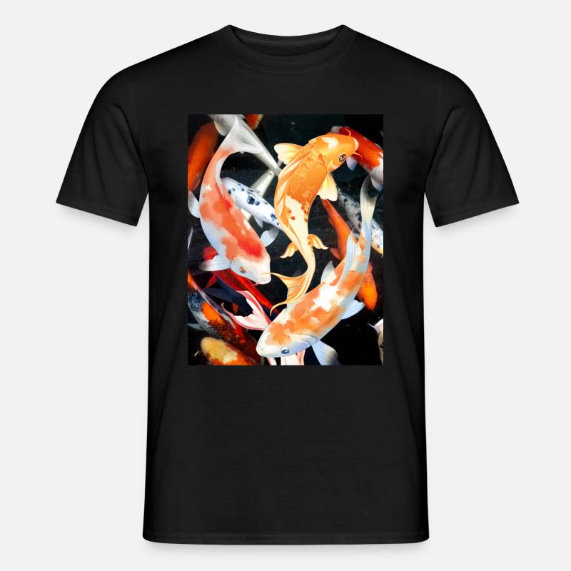 Koi-Karpfen - Männer T-Shirt - Schwarz
