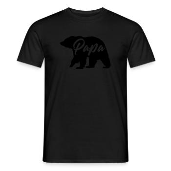 Vatertagsgeschenk Papa Vatertag Bär - Männer T-Shirt - Schwarz - Vorne - AI Model Male 178 light (178cm)