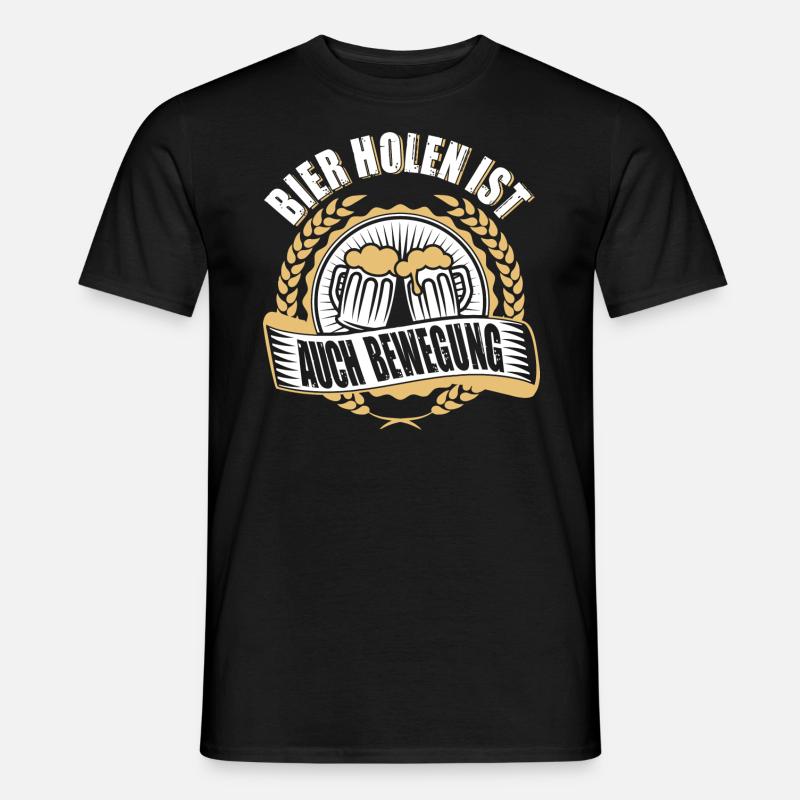 Bier holen - Männer T-Shirt - Schwarz