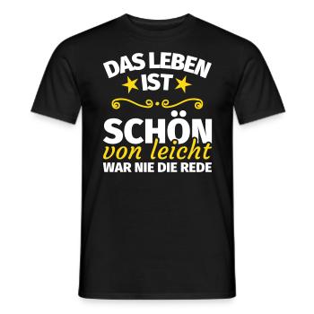 Lustiger spruch Leben Weisheit - Männer T-Shirt - Schwarz - Vorne - AI Model Male 178 light (178cm)