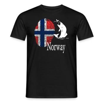 Norway vintage gift - Men's T-Shirt - black - Front - AI Model Male 178 light (178cm)