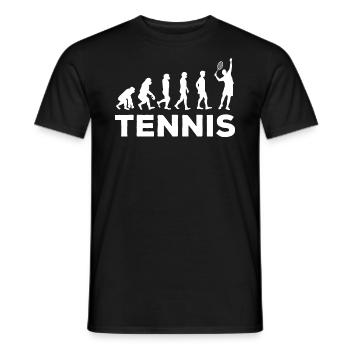 Évolution Tennis, Cadeau Joueur De Tennis - T-shirt homme - noir - Devant - AI Model Male 178 light (178cm)