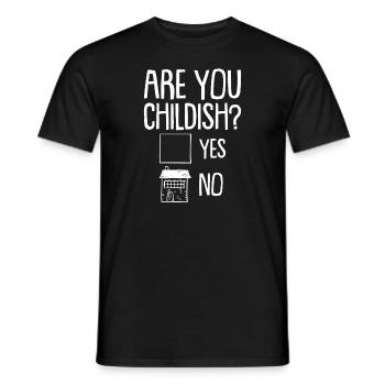 Drôles de dictons enfantins - T-shirt homme - noir - Devant - AI Model Male 178 light (178cm)