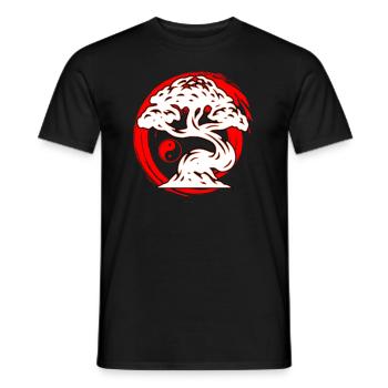 Yin Yang Zen Buddha Japan Ying Yang - Männer T-Shirt - Schwarz - Vorne - AI Model Male 178 light (178cm)