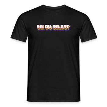 Regenbogen LGBTQ Gay Pride CSD Lesbisch Schwul - Männer T-Shirt - Schwarz - Vorne - AI Model Male 178 light (178cm)
