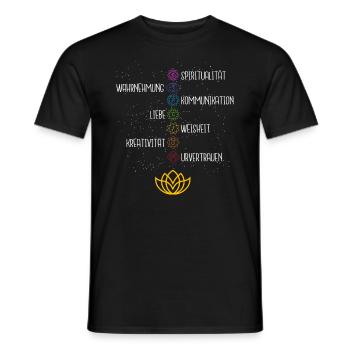 Namaste Yoga 7 Chakra Méditation - T-shirt homme - noir - Devant - AI Model Male 178 light (178cm)